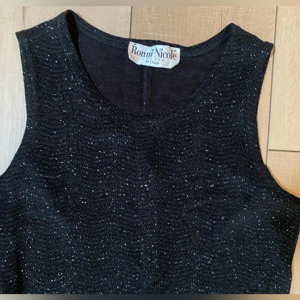 Sparkly Ronni Nicole Black Sparkly Dress Knit Dress | Size SP - Picture 5 of 13